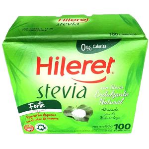 EDULCORANTE HILERET STEVIA FORTE 100 SOBRES
