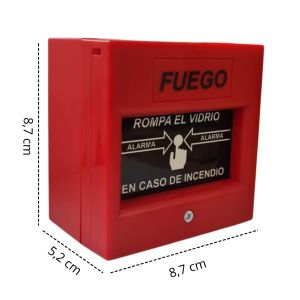 BOTON PANICO ACTIVACION DE ALARMA ROTURA VIDRIO ROJO PRONEXT - Vista 3