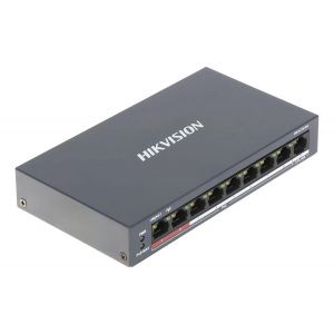 SWITCH POE 8 PUERTOS HIKVISION DS-3E0109P-E/MB 10/100MBPS - Vista 1