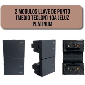 MODULO LLAVE DE 2 PUNTO (MEDIO TECLON) 10A JELUZ PLATINUM - Vista 6