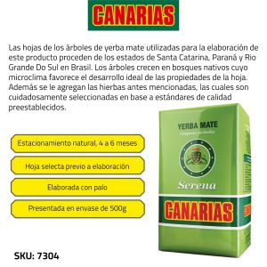 YERBA MATE CANARIAS SERENA 500 GR - Vista 1