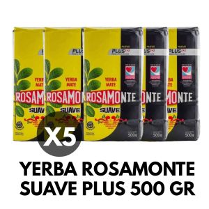 YERBA ROSAMONTE SUAVE PLUS 500 GR X 5 UNIDADES - Vista 1