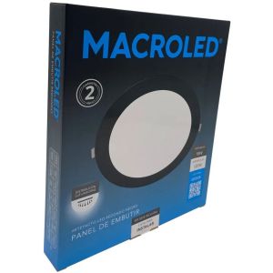PANEL LED EMBUTIR REDONDO 18W NEGRO MACROLED - Vista 11