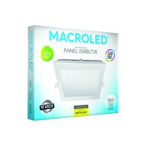 PANEL LED EMBUTIR CUADRADO 18W MACROLED - Vista 4