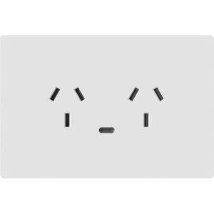 TOMACORRIENTE DOBLE 10A + 1 USB-C MILAN BLANCO MACROLED