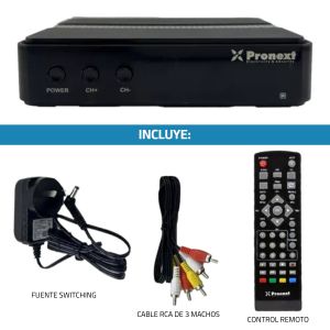 DECODIFICADOR / RECEPTOR PRONEXT XT55 DE TERRESTRE CON SEñAL DIGITAL NEGRO 220V - Vista 5