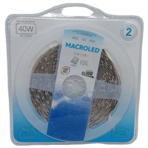 CINTA LED 40W 12V 2835 IP 45 X 5 MTS MACROLED - Vista 2