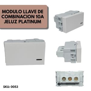 MODULO LLAVE DE COMBINACION 10A JELUZ PLATINUM - Vista 4