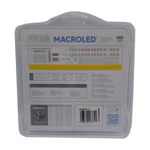 CINTA LED 24W 12V 3528 IP 20 X 5 MTS MACROLED - Vista 1