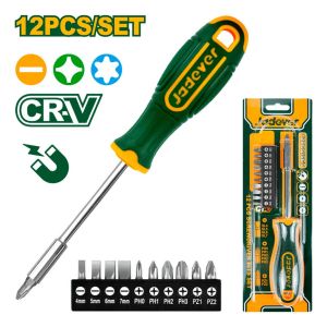 KIT DE PUNTAS DE DESTORNILLADOR DE 12 PIEZAS - ACERO CR-V - JADEVER - Vista 4