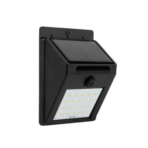 REFLECTOR SOLAR 4W APLIQUE EXTERIOR IP65 INTEMPERIE BATERIA NEGRO BLANCO FRíO - Vista 1