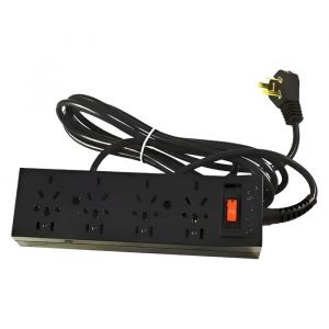 ZAPATILLA 4 TOMAS MULTINORMA 10A CABLE 3MTS NEGRA CAMBRE