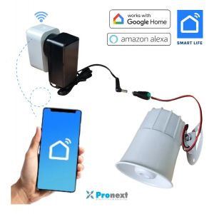 KIT ALARMA WIFI SMART PANICO SIRENA BLANCA 120DB SMART