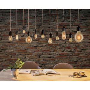 FOCO LAMPARA VINTAGE G45 ESPIRAL CANDELA FILAMENTO LUZ BLANCO CALIDO - Vista 5