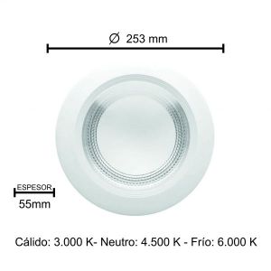 PANEL DE LED CIRCULAR P/EMBUTIR 30W MACROLED - Vista 5