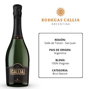 VINO ESPUMANTE CALLIA CHAMPAGNE BRUT NATURE 750 CC - Vista 2