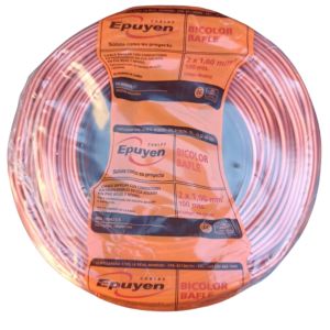 CABLE BIPOLAR BAFLE AUDIO BICOLOR ROJO Y NEGRO 1MM X 100 MTS EPUYEN - Vista 2