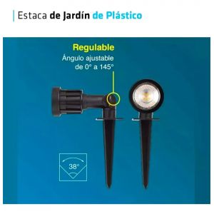ESTACA DE PLASTICO 5W LED CANDELA - Vista 3