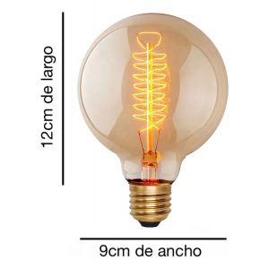LAMPARA VINTAGE INCANDESCENTE ESPIRAL 24W G95 CANDELA 7756 BLANCO CALIDO - Vista 2