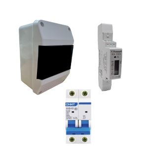 TABLERO + TERMICA 2X32 + MEDIDOR MONOFASICO 45A WA 1000 PRONEXT - Vista 2