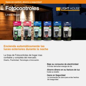 FOTOCONTROL 4 CABLES 2500 W COMPACTO LIGHT HOUSE - Vista 3