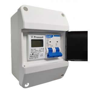 TABLERO + TERMICA 2X32 + MEDIDOR MONOFASICO CON RESET 65A WA 1200 PRONEXT - Vista 1