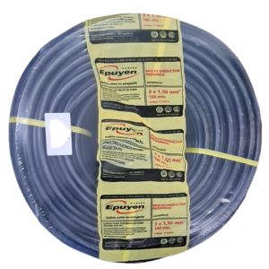 CABLE TIPO TALLER 3X1.5 MM X 100 METROS NEGRO EPUYEN