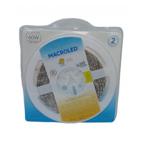CINTA LED 60W 12V 2835 IP 45 X 5 MTS MACROLED