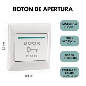 BOTON DE APERTURA DE PLASTICO TAMAÑO STANDARD PRONEXT - Vista 2