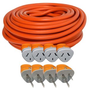 CABLE PARA HACER ALARGUE NARANJA 3X0.75 MM X 50 METROS + FICHAS