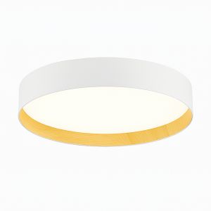 PLAFóN LED ACERO BLANCO/MADERA 45W DISEñO MODERNO