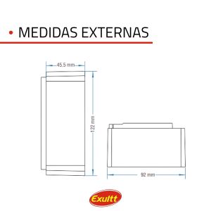 CAJA SUPERFICIE PARA CAPSULADA 10X5 CM EXULTT - Vista 2