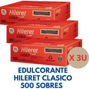 EDULCORANTE HILERET CLASICO 500 SOBRES X 3 UNIDADES - Vista 1
