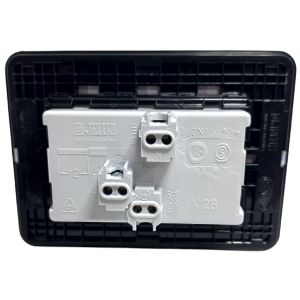 BASTIDOR JELUZ MITO COMPLETO TOMA DOBLE PUENTEADO BL/NG - Vista 2