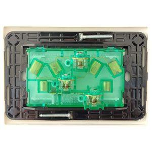 SET ARMADO TOMA CORRIENTE DOBLE 10A (3 MODULO) CAMBRE SIGLO XXII BLANCO - Vista 2