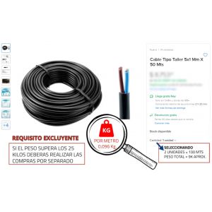CABLE TIPO TALLER TPR 5X2.5 MM X METRO CONDUELEC - Vista 1