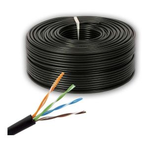 CABLE UTP CAT5E VAINA NEGRA EXTERIOR X METRO PRONEXT