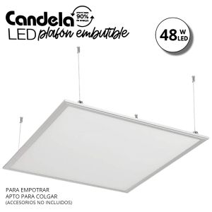 PANEL LED 48W 60X60 CUADRADO EMBUTIR CANDELA - Vista 4
