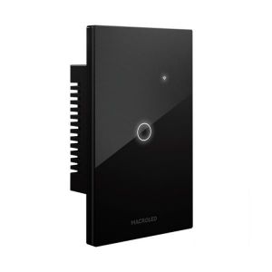 LLAVE LUZ PARED INTERRUPTOR WIFI TOUCH SMART 1 CANAL MACROLED - Vista 2