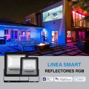REFLECTOR LED RGB PRO SMART 20W 220V MACROLED - Vista 3