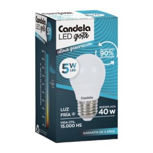 LAMPARA GOTA LED 5 WATT E27 220V CANDELA - Vista 1