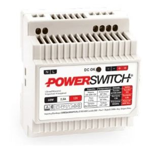 FUENTE LED SWITCHING 12V 5A 60W IP20 PARA RIEL DIN POWER SWITCH