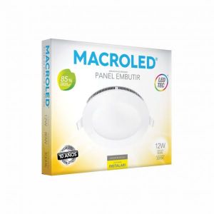 PANEL LED EMBUTIR REDONDO 12W MACROLED - Vista 1