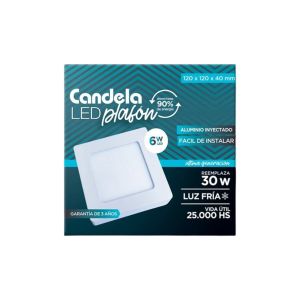 PANEL LED 6W CUADRADO APLICAR CANDELA - Vista 1
