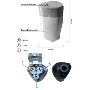 FICHA HEMBRA 3 PATAS 10A AXIAL ESPECIAL EXULTT - Vista 9