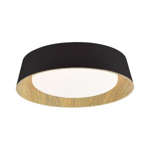 PLAFON LED ACERO NEGRO/MADERA 24W DAKOTA DISEÑO MODERNO LEUK