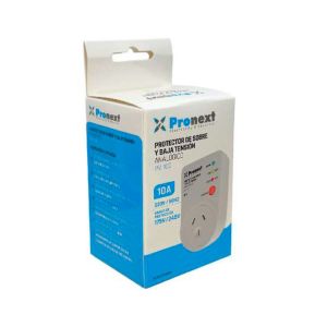 PROTECTOR DE TENSION ENCHUFABLE 10AMP ANALOGICO PRONEXT - Vista 2