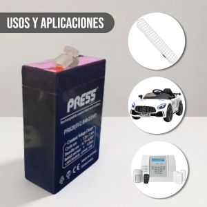 BATERIA DE GEL DE 6V 2.8 AH PRESS - Vista 5