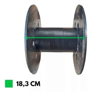 CARRETEL BOBINA PLáSTICO 18.3X28 CM NEGRA - Vista 2