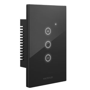 LLAVE LUZ PARED INTERRUPTOR DIMERIZABLE WIFI TOUCH SMART 1 CANAL 3A MACROLED ROMA - Vista 6